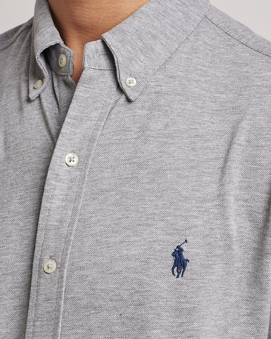 Mies | Kauluspaidat | Polo Ralph Lauren | Slim Fit Featherweight Mesh Shirt Andover Heather