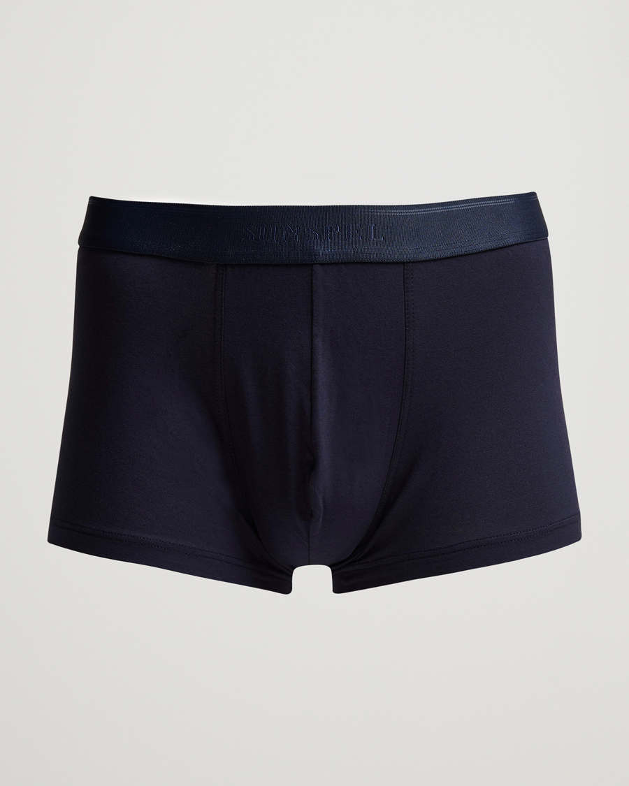 Mies | Alusvaatteet | Sunspel | Cotton Stretch Trunk Navy