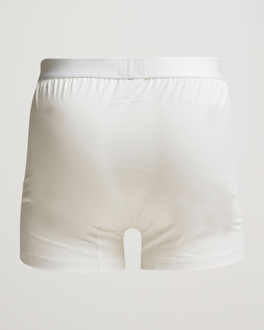 Mies | Boxerit | Sunspel | Superfine Two Button Cotton White