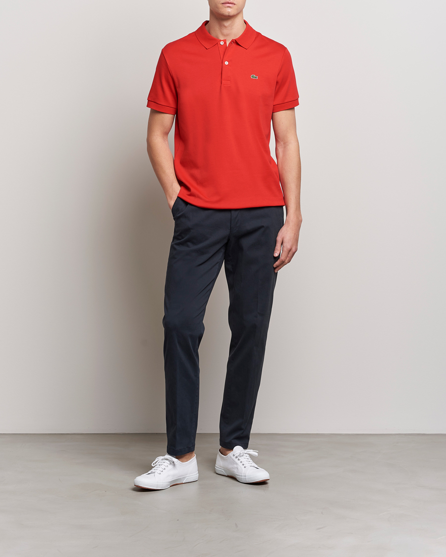 Mies | Pikeet | Lacoste | Pima Interlock Piké Red