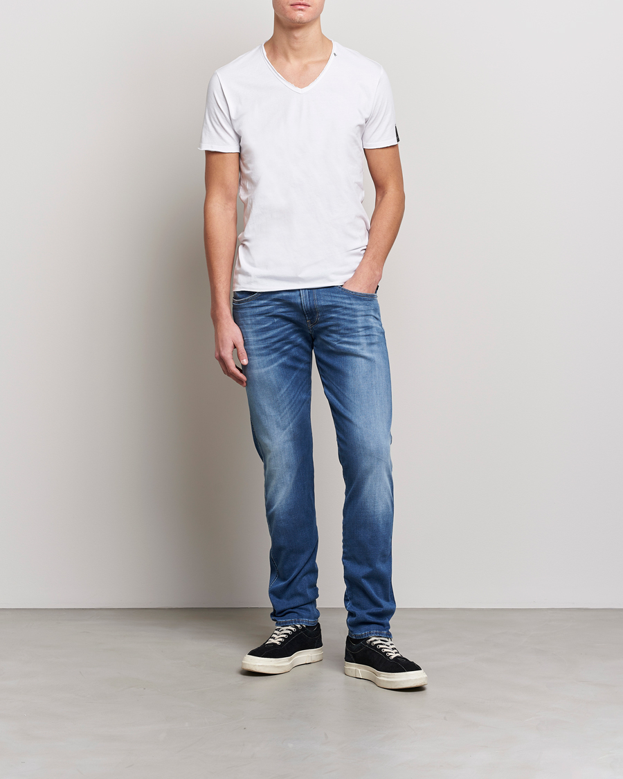 Mies | Kierrätetty | Replay | Anbass Hyperflex Bio Jeans  Medium Blue