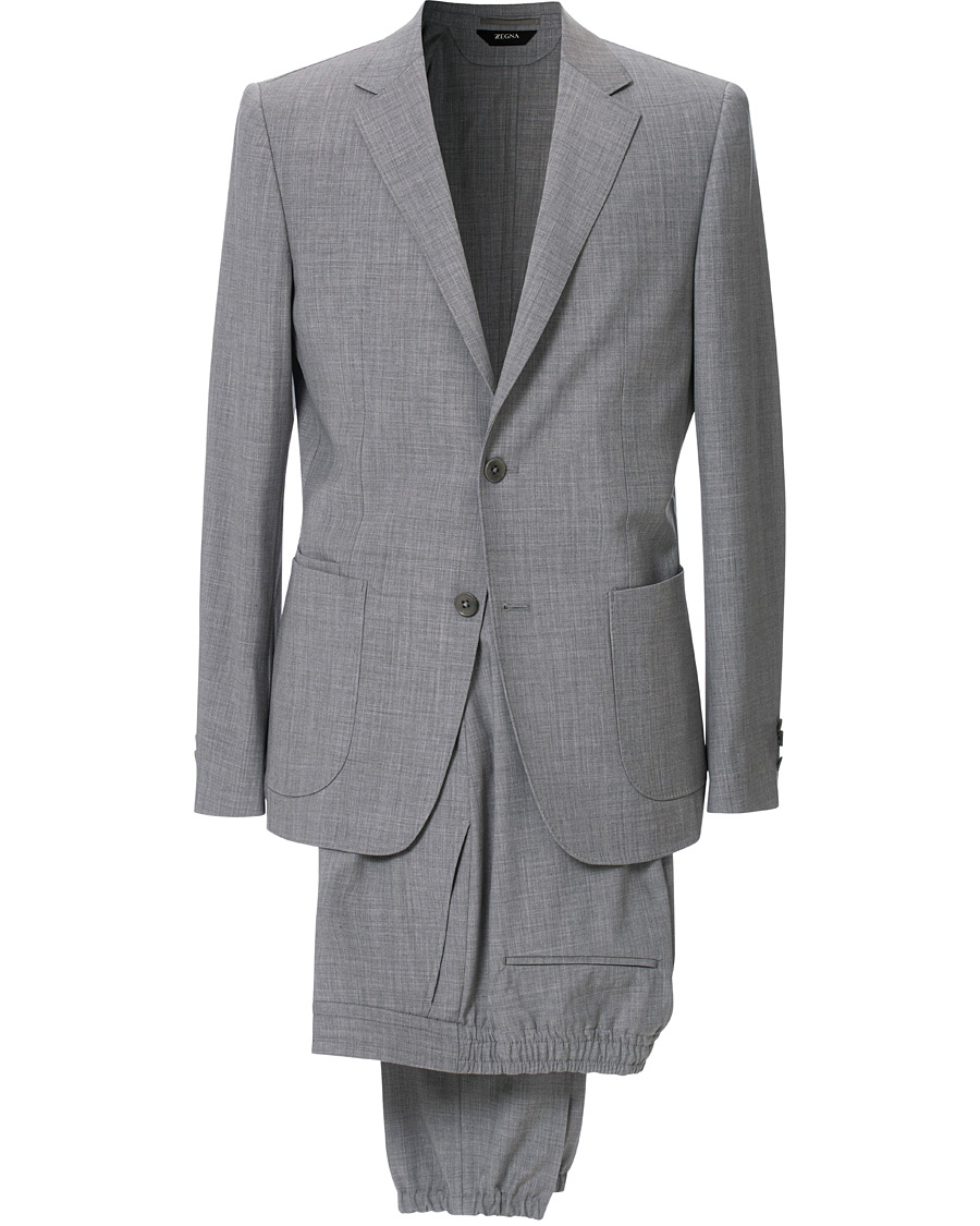 Mies | Puvut | Z Zegna | Techmerino Washable Wool Suit Light Grey