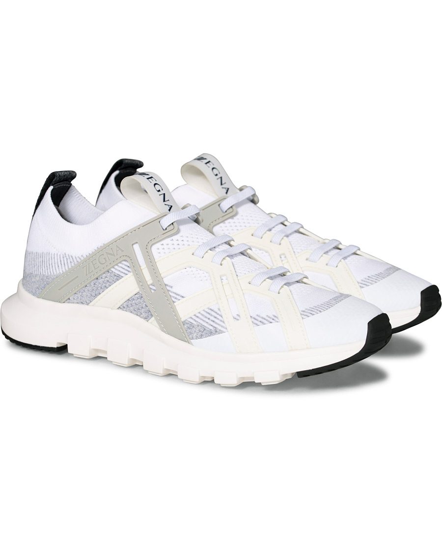 Mies | Z Zegna Techmerino Sock Sneaker White | Z Zegna | Techmerino Sock Sneaker White