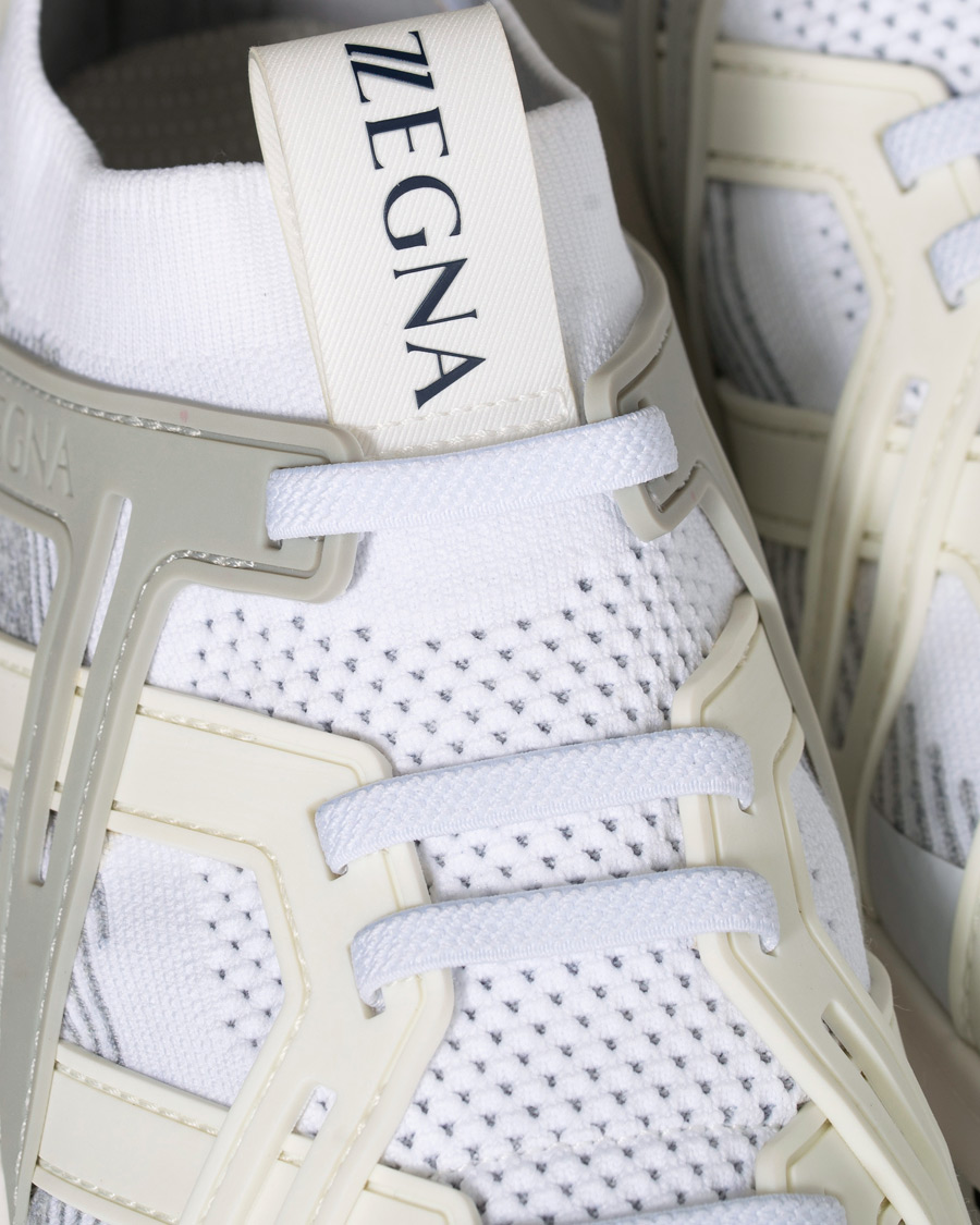 Mies | Z Zegna Techmerino Sock Sneaker White | Z Zegna | Techmerino Sock Sneaker White