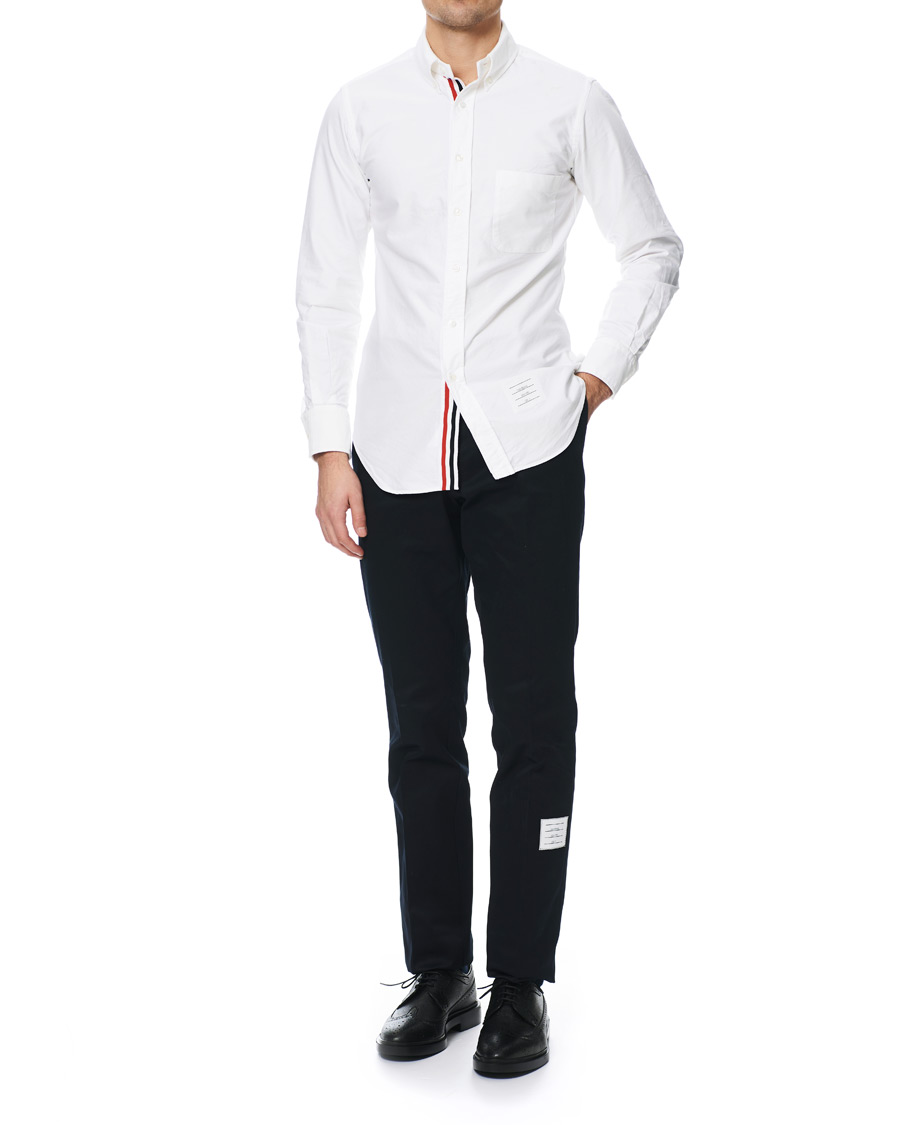 Mies | Kauluspaidat | Thom Browne | Contrast Oxford Button Down Shirt White