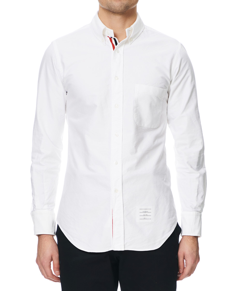 Mies | Kauluspaidat | Thom Browne | Contrast Oxford Button Down Shirt White