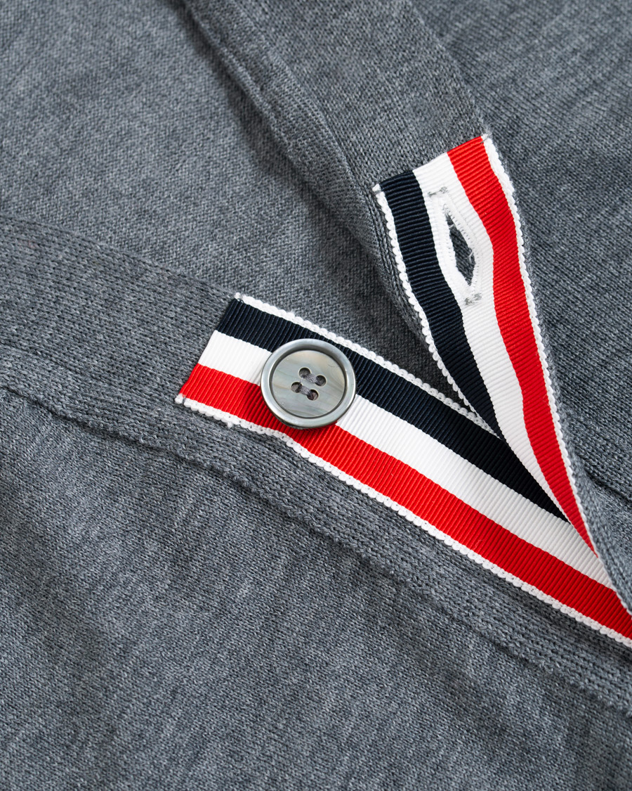 Mies | Puserot | Thom Browne | Merino Wool Cardigan Heather Grey