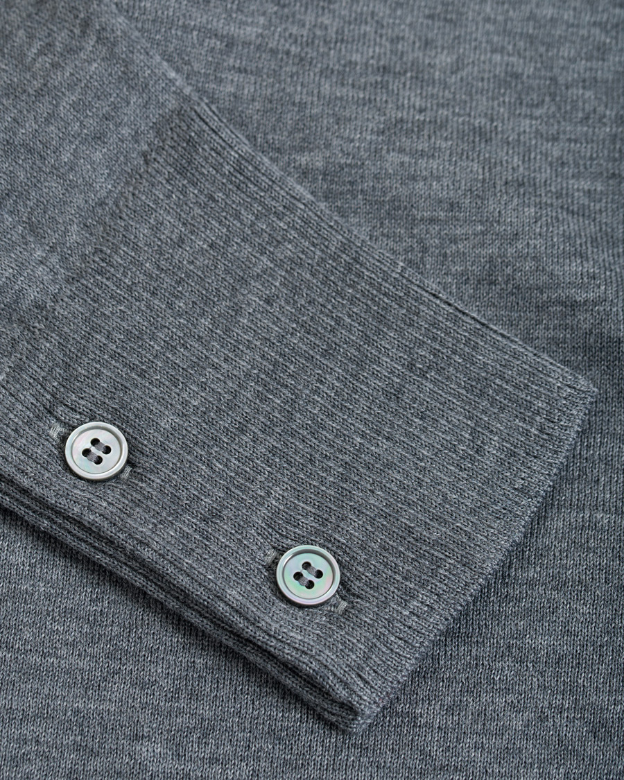 Mies | Puserot | Thom Browne | Merino Wool Cardigan Heather Grey