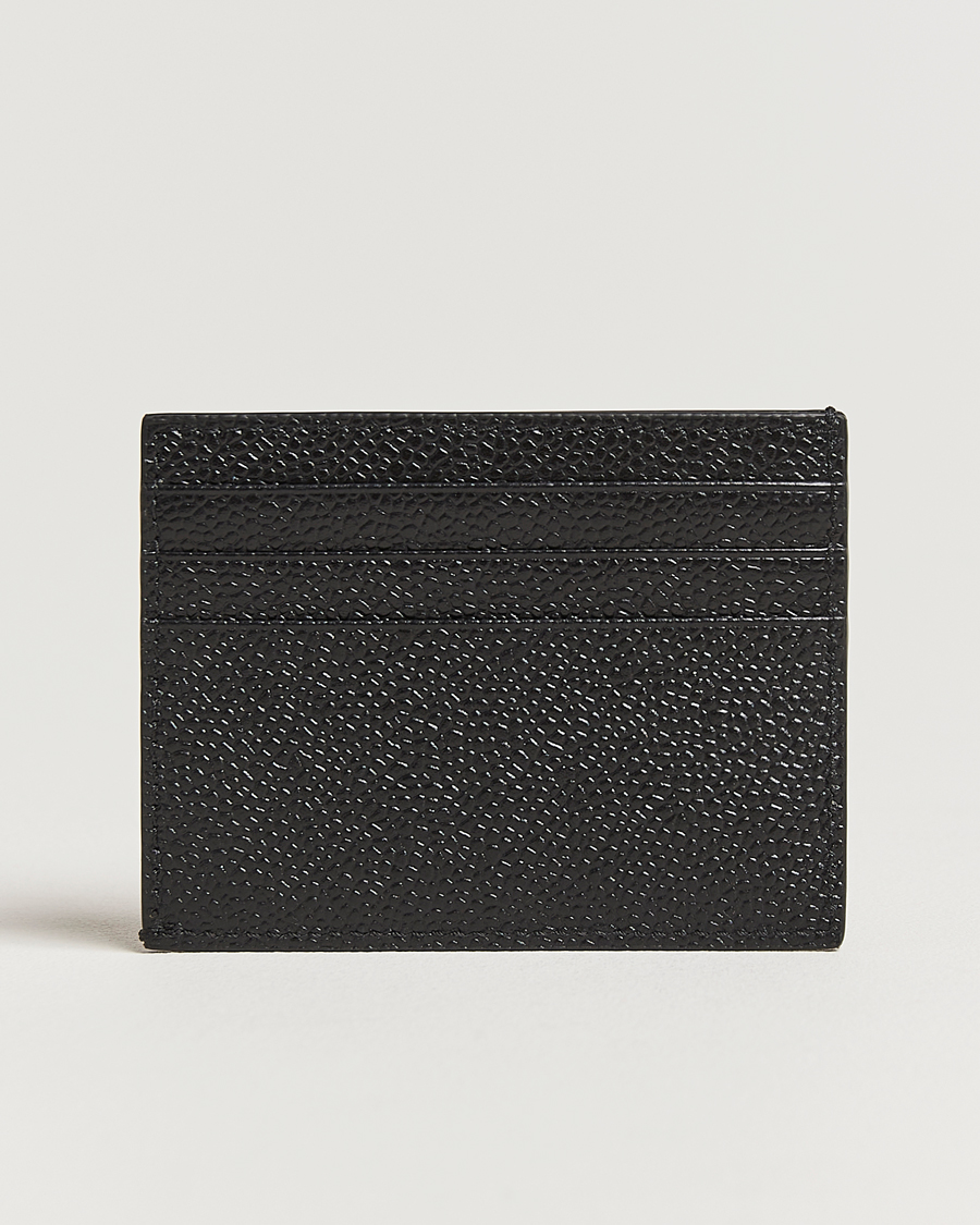 Mies | Thom Browne Pebble Grain Single Card Holder Black | Thom Browne | Pebble Grain Single Card Holder Black