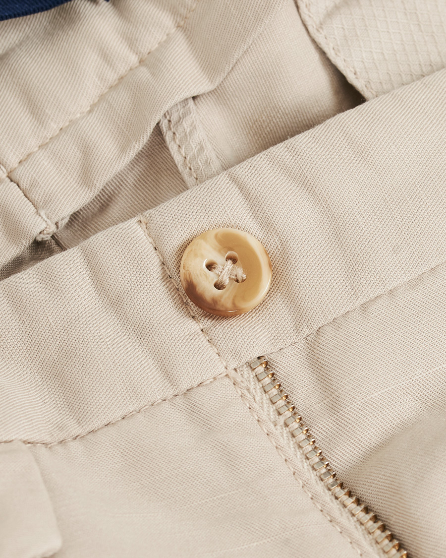 Mies | Housut | Incotex | Slim Fit Pleated Chinolino Trousers Beige