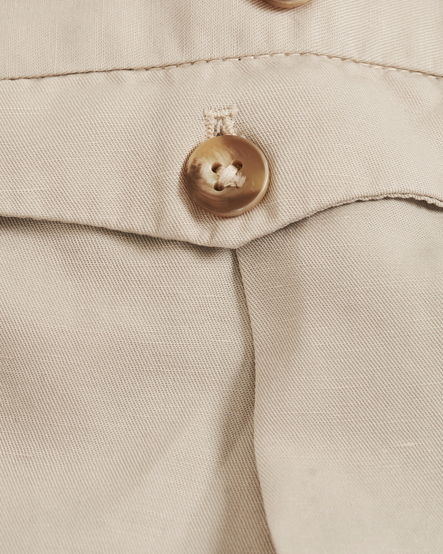 Mies | Housut | Incotex | Slim Fit Pleated Chinolino Trousers Beige