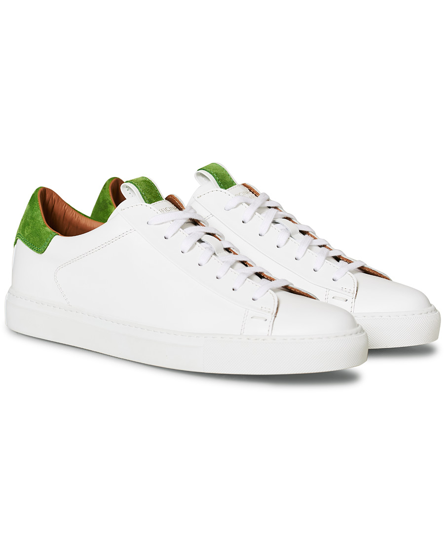 Mies | Slowear Officina Leather Sneaker White/Green | Slowear | Officina Leather Sneaker White/Green