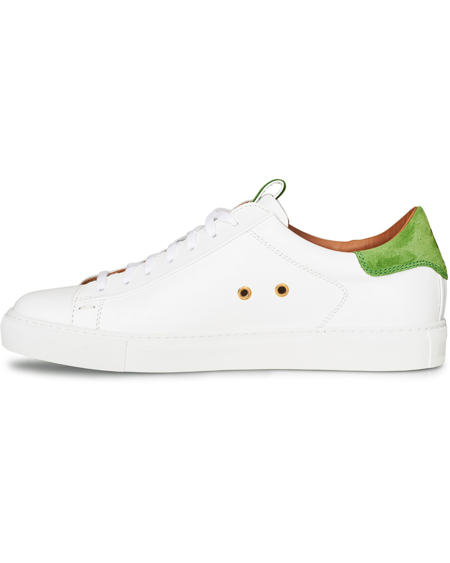 Mies | Slowear Officina Leather Sneaker White/Green | Slowear | Officina Leather Sneaker White/Green