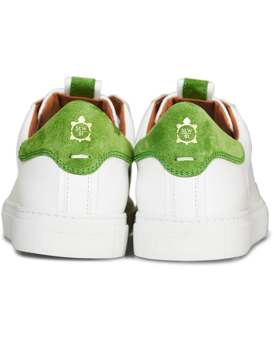 Mies | Slowear Officina Leather Sneaker White/Green | Slowear | Officina Leather Sneaker White/Green