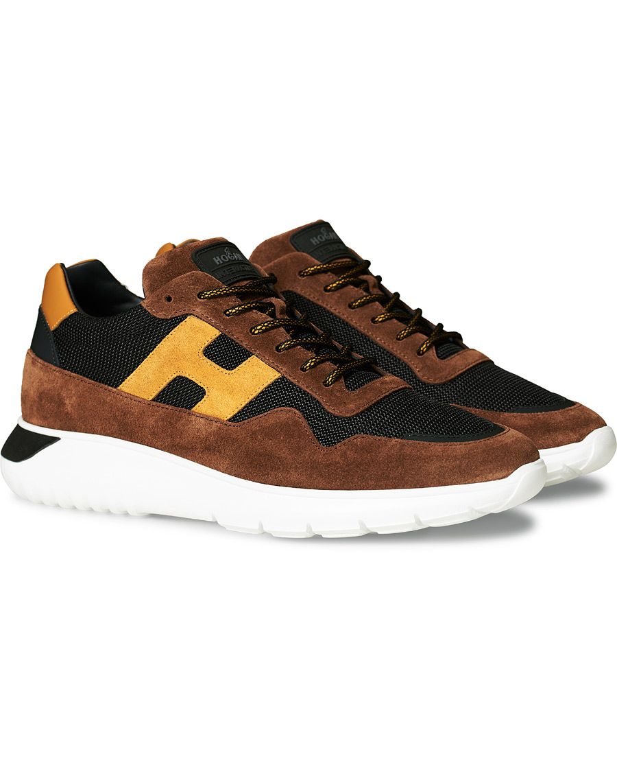Mies | Hogan Icube Running Sneaker Brown/Rust Suede | Hogan | Icube Running Sneaker Brown/Rust Suede