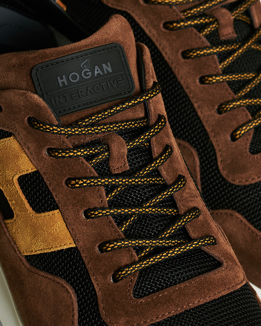 Mies | Hogan Icube Running Sneaker Brown/Rust Suede | Hogan | Icube Running Sneaker Brown/Rust Suede