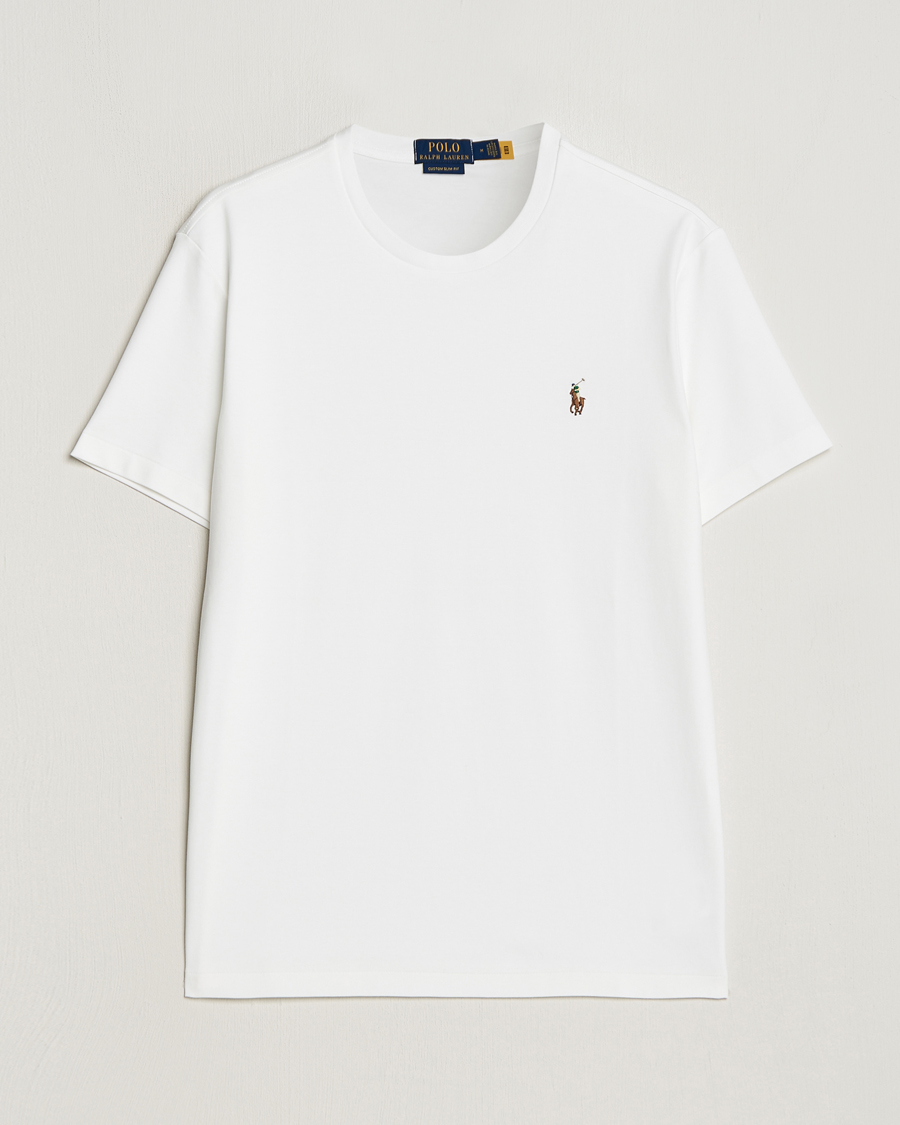 Mies | Valkoiset t-paidat | Polo Ralph Lauren | Luxury Pima Cotton Crew Neck T-Shirt White