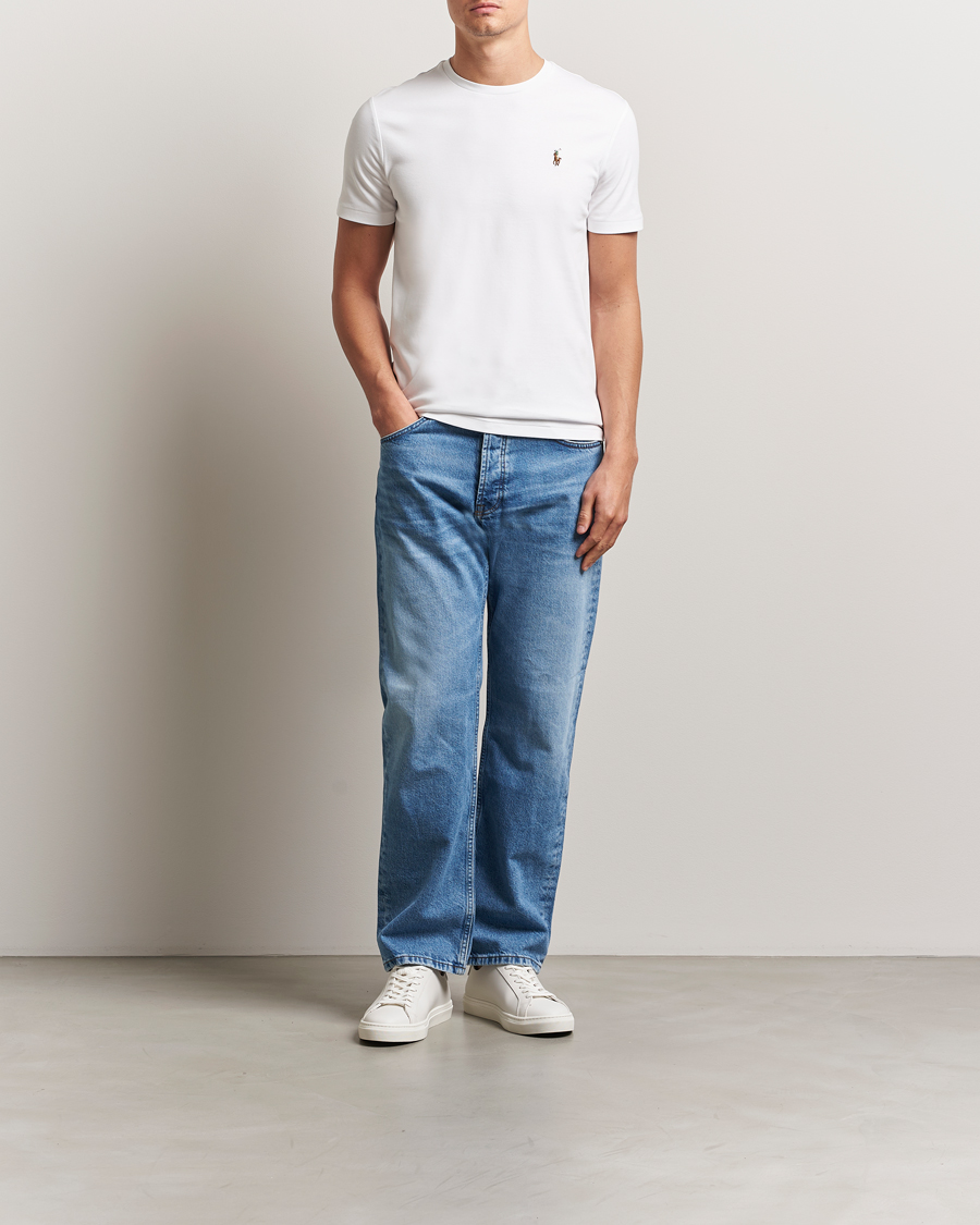 Mies | T-paidat | Polo Ralph Lauren | Luxury Pima Cotton Crew Neck T-Shirt White