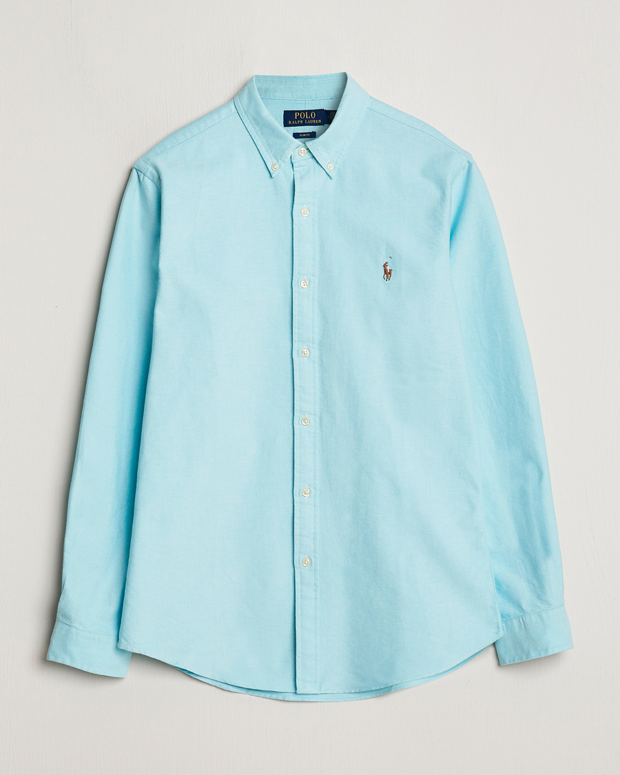 Mies | Kauluspaidat | Polo Ralph Lauren | Slim Fit Oxford Button Down Shirt Aegean Blue