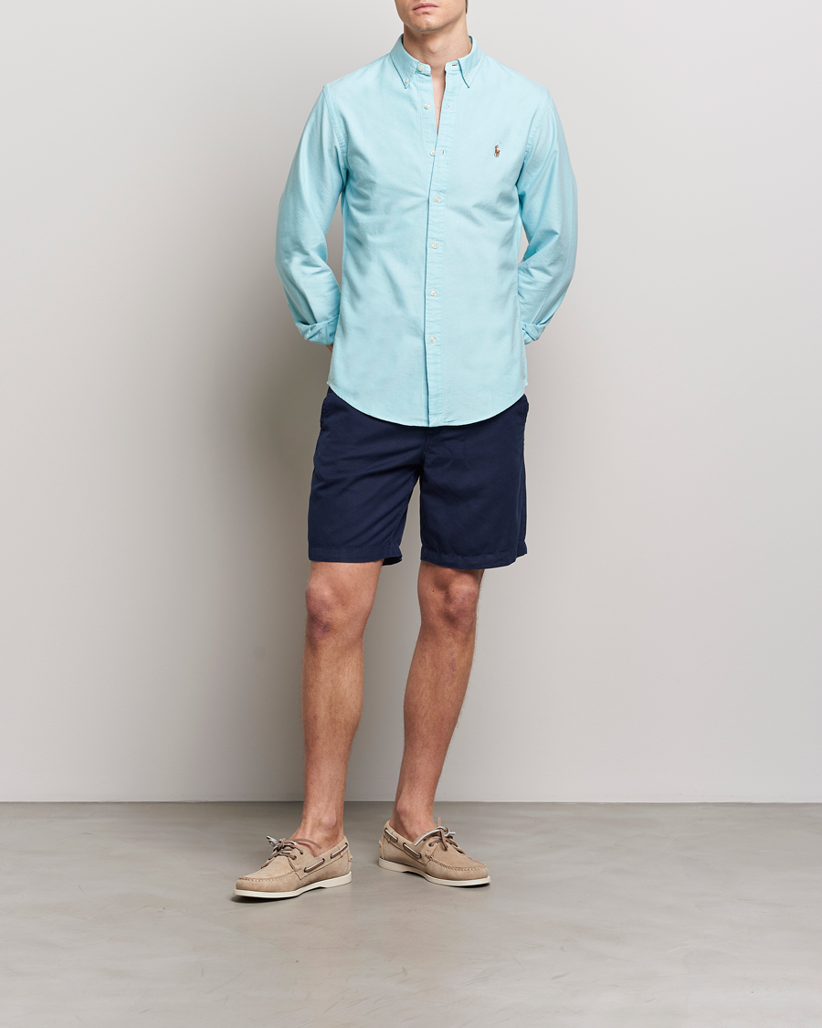 Mies | Kauluspaidat | Polo Ralph Lauren | Slim Fit Oxford Button Down Shirt Aegean Blue