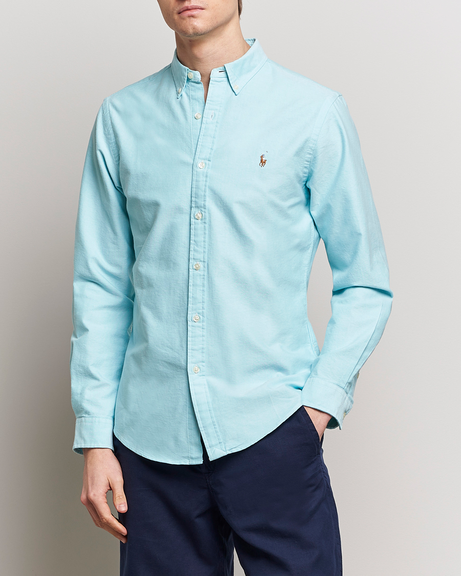 Mies | Oxford-paidat | Polo Ralph Lauren | Slim Fit Oxford Button Down Shirt Aegean Blue