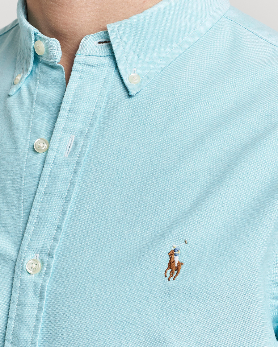 Mies | Kauluspaidat | Polo Ralph Lauren | Slim Fit Oxford Button Down Shirt Aegean Blue