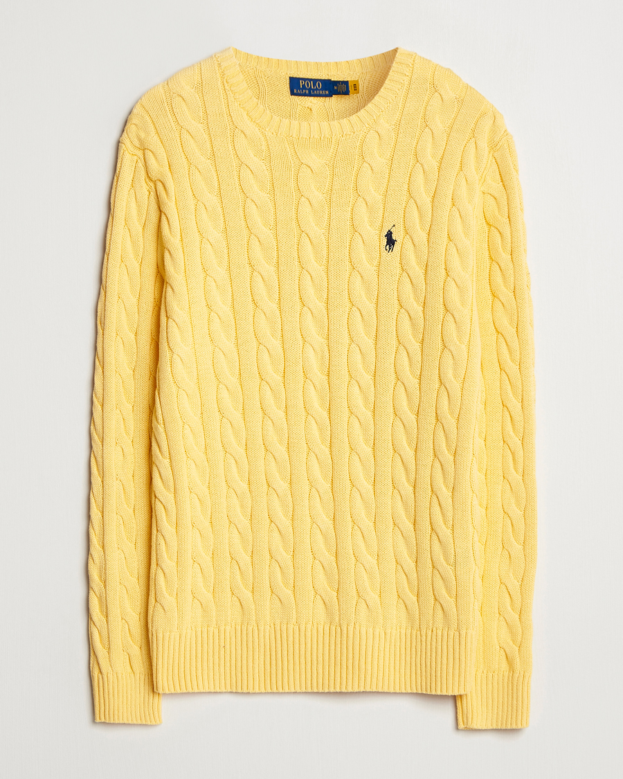 Mies | Puserot | Polo Ralph Lauren | Cotton Cable Pullover Fall Yellow