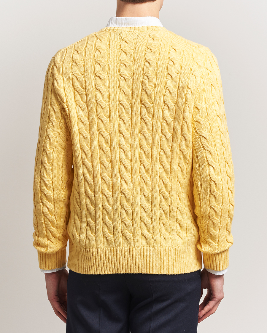 Mies | Puserot | Polo Ralph Lauren | Cotton Cable Pullover Fall Yellow