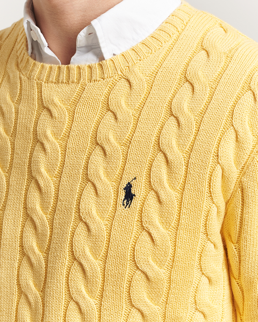 Mies | Puserot | Polo Ralph Lauren | Cotton Cable Pullover Fall Yellow