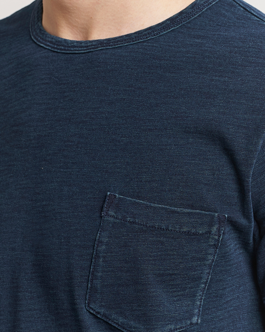 Mies | T-paidat | RRL | Short Sleeve Pocket Tee Rinsed Indigo