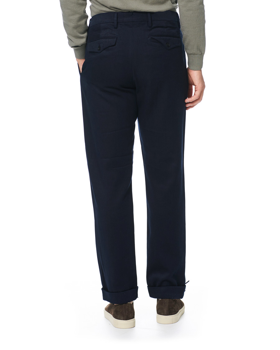 Mies | Housut | NN07 | Codo Pleated Turn Up Trousers Navy