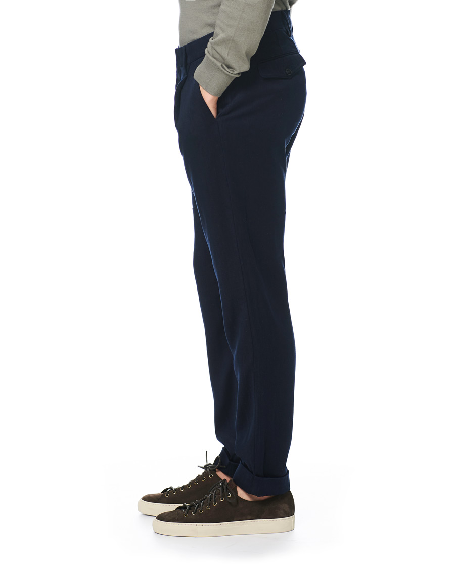 Mies | Housut | NN07 | Codo Pleated Turn Up Trousers Navy