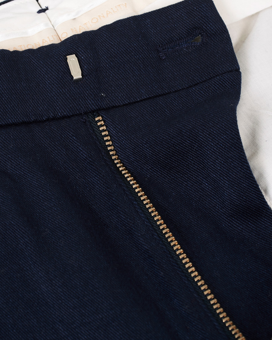 Mies | Housut | NN07 | Codo Pleated Turn Up Trousers Navy