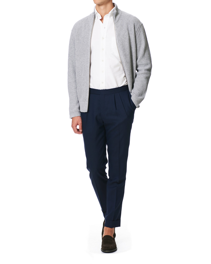 Mies | Puserot | NN07 | Piet Full Zip Medium Grey