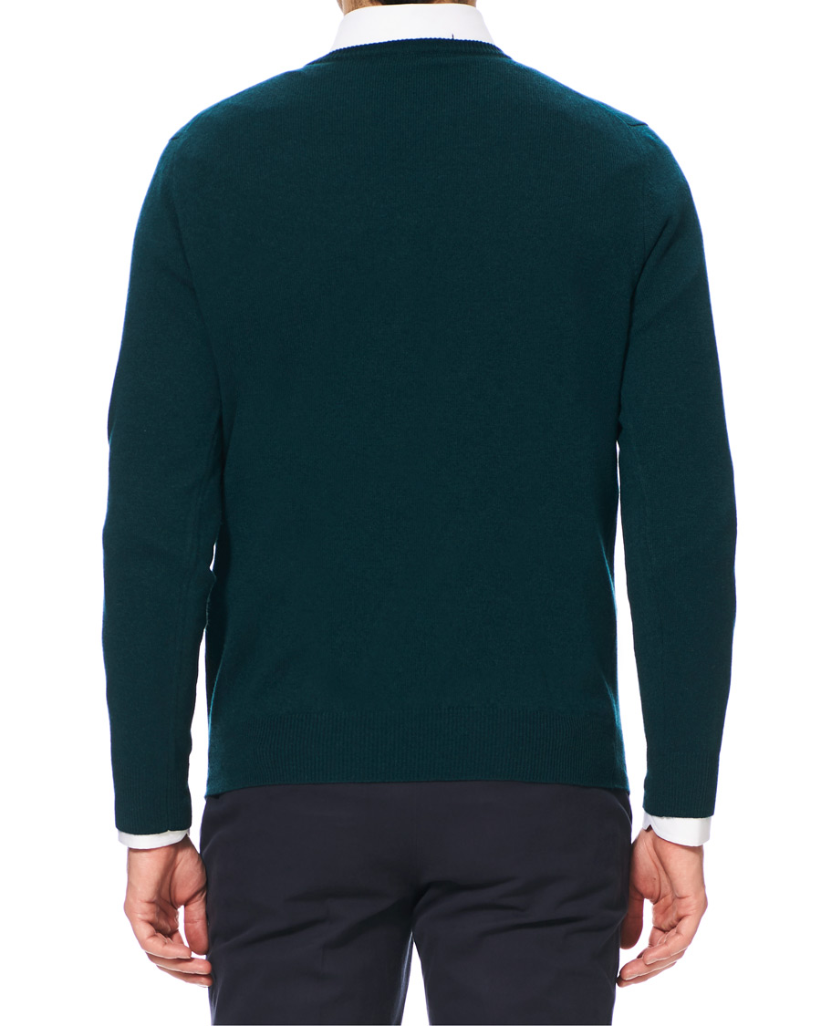 Mies | Puserot | Piacenza Cashmere | Cashmere Crew Neck Sweater Racing Green