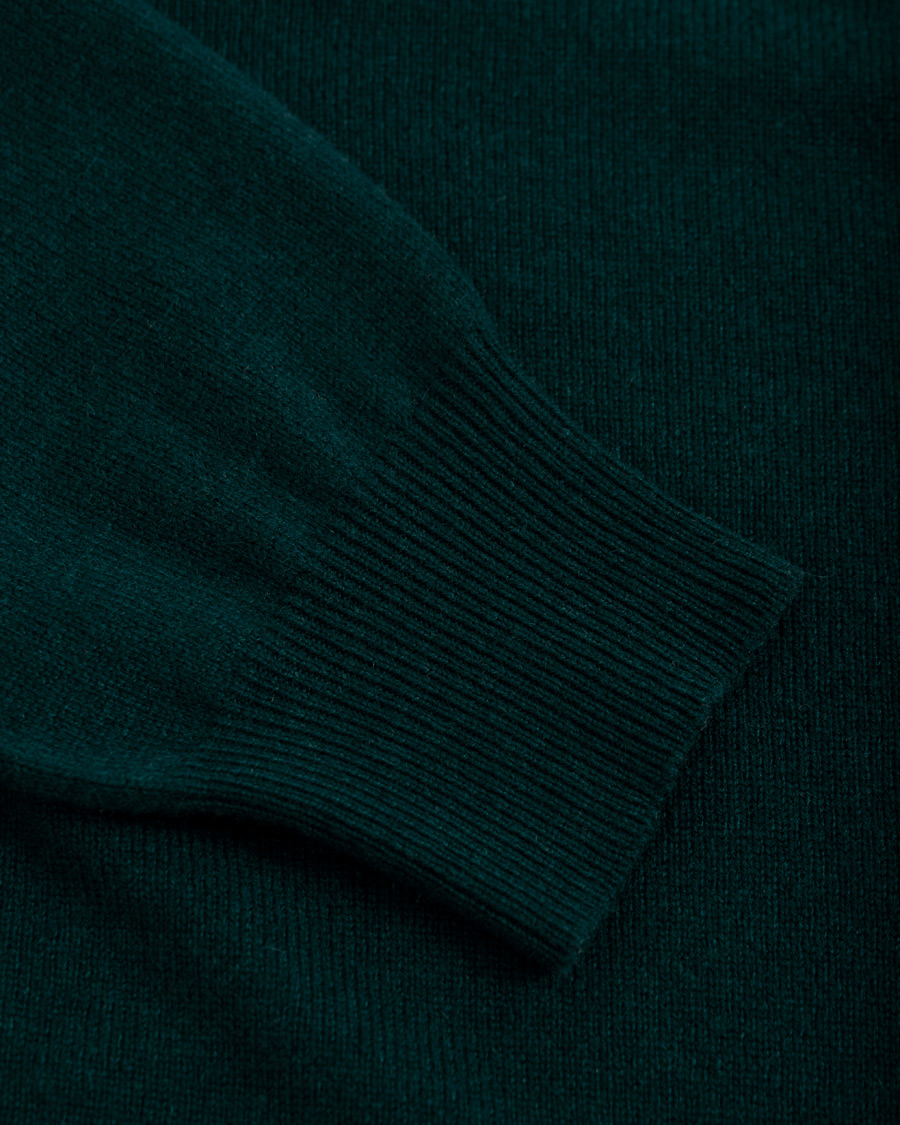 Mies | Puserot | Piacenza Cashmere | Cashmere Crew Neck Sweater Racing Green