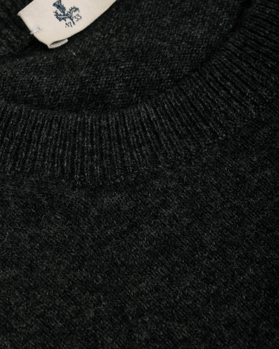 Mies | Puserot | Piacenza Cashmere | Cashmere Crew Neck Sweater Charcoal