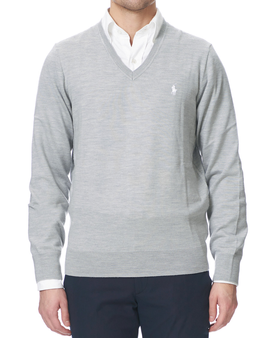 Mies | Puserot | Polo Ralph Lauren Golf | Merino Wool Sweater Light Pebble Heather