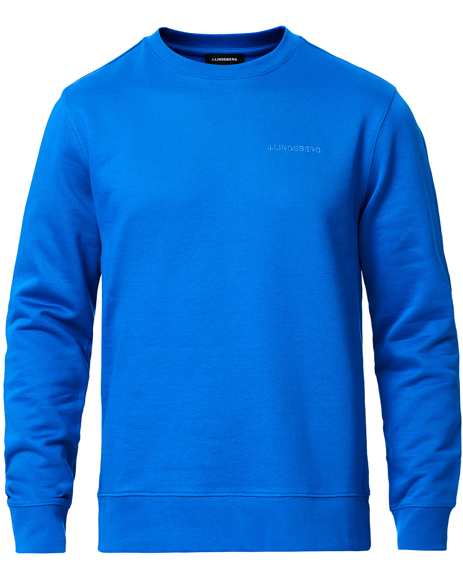 Mies | Puserot | J.Lindeberg | Throw Crew Neck Sweatshirt Yale Blue