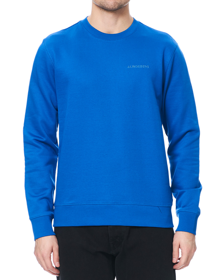 Mies | Puserot | J.Lindeberg | Throw Crew Neck Sweatshirt Yale Blue