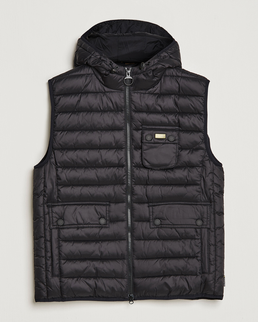 Mies | Takit | Barbour International | Ouston Hooded Gilet Black