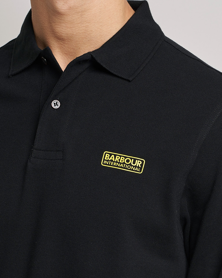 Mies | Puserot | Barbour International | Essential Long Sleeve Polo Black