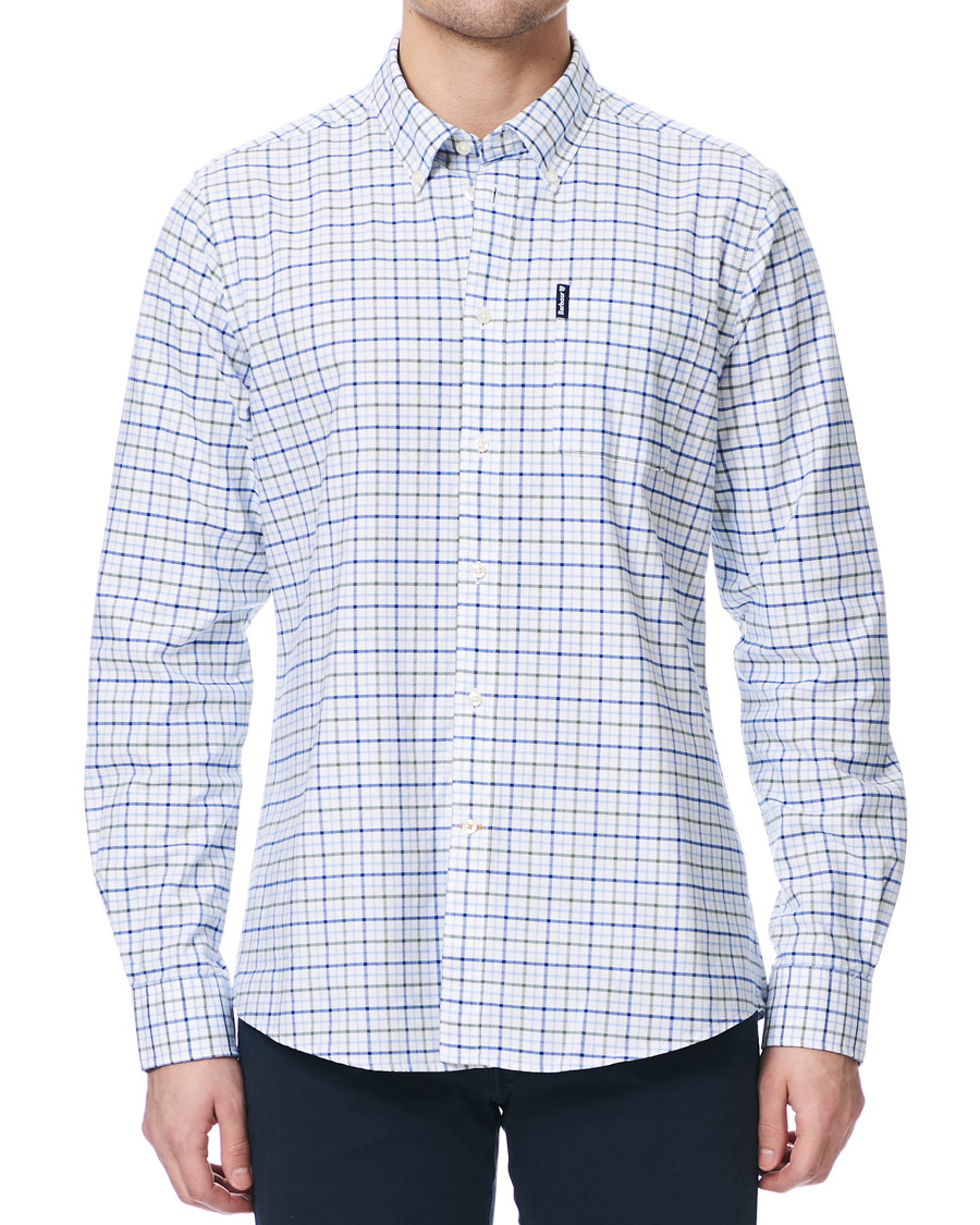 Mies | Kauluspaidat | Barbour Lifestyle | Tailored Fit Check 17 Shirt White/Olive