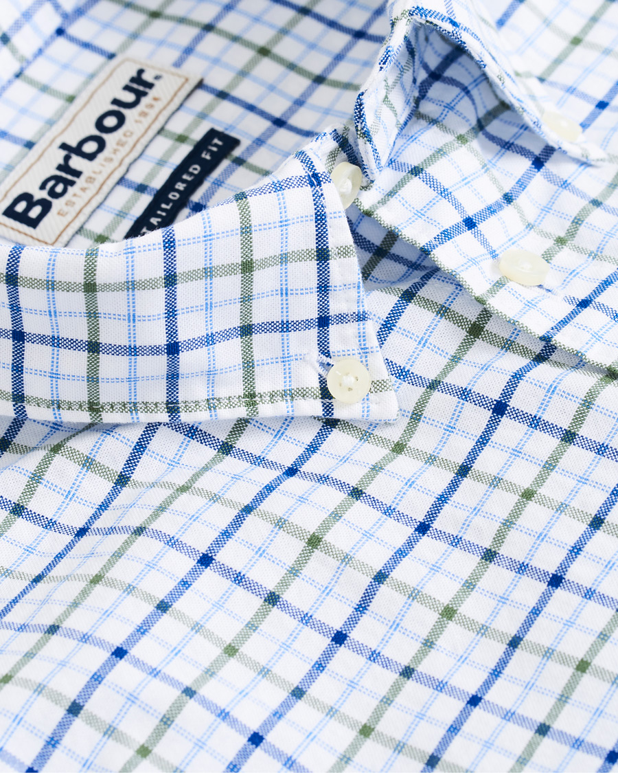 Mies | Kauluspaidat | Barbour Lifestyle | Tailored Fit Check 17 Shirt White/Olive