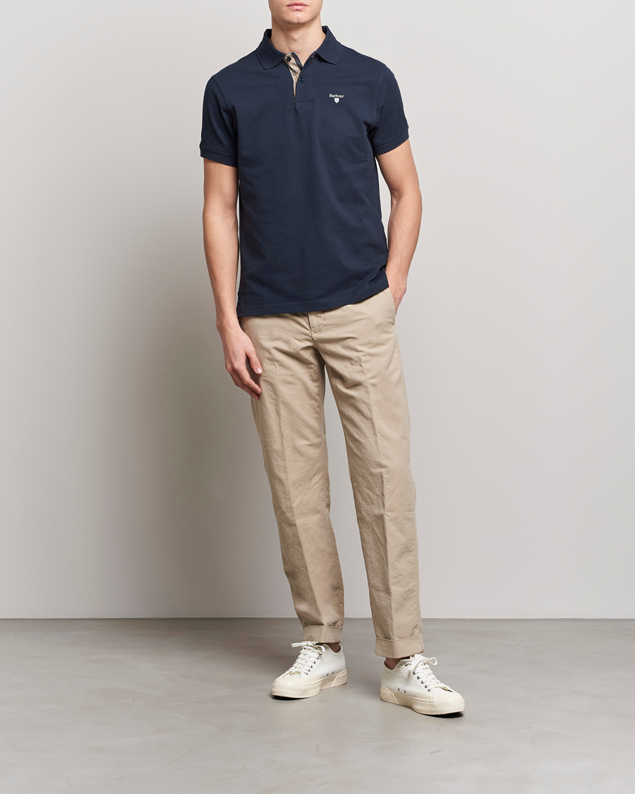 Mies | Pikeet | Barbour Lifestyle | Tartan Pique Polo Navy