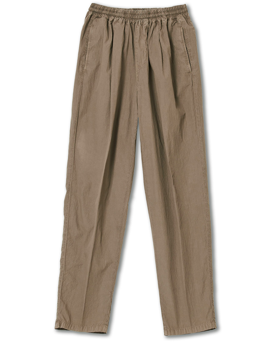 Mies | Housut | The Gigi | Soft Seersucker Drawstring Trousers Olive