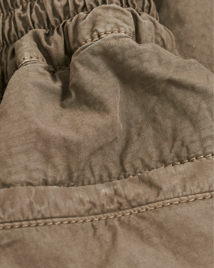 Mies | Housut | The Gigi | Soft Seersucker Drawstring Trousers Olive