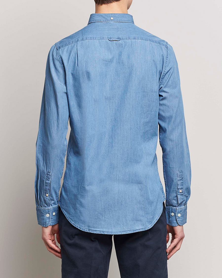 Mies | Kauluspaidat | Gant | Slim Fit Indigo Shirt Semi Light Blue
