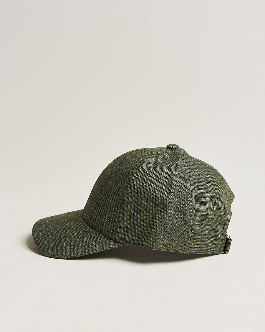 Mies | Contemporary Creators | Varsity Headwear | Linen Baseball Cap French Olive