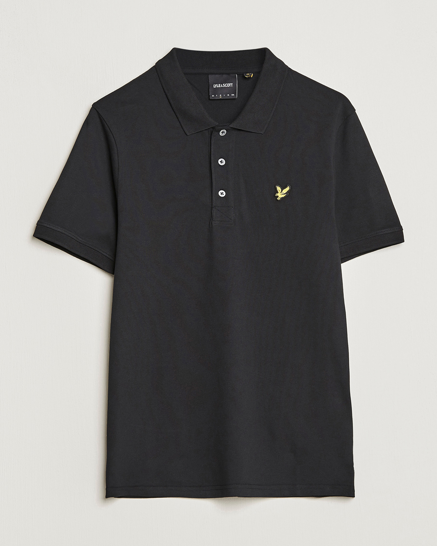 Mies | Pikeet | Lyle & Scott | Plain Pique Polo Jet Black